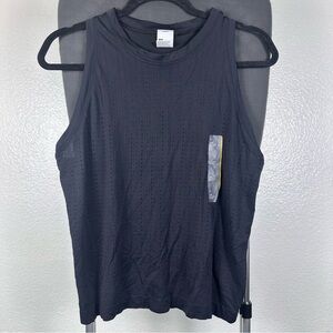 Black Mesh Seamless Sleeveless Women's Tank Top Size S